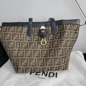 Fendi Brown and Black Origami Tote Bag